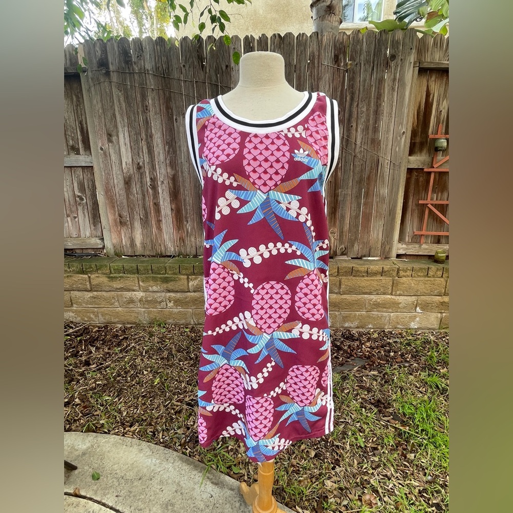 Exclusive Adidas tank dress y2k streetwear athleisure dopamine sportswear